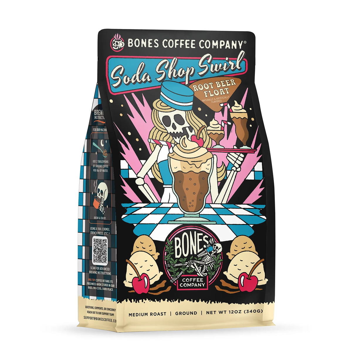 Bones Ground Coffee-Soda Shop Swirl