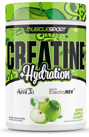Muscle Sport Creatine + Hydrati-Sour Apple : 30 serv